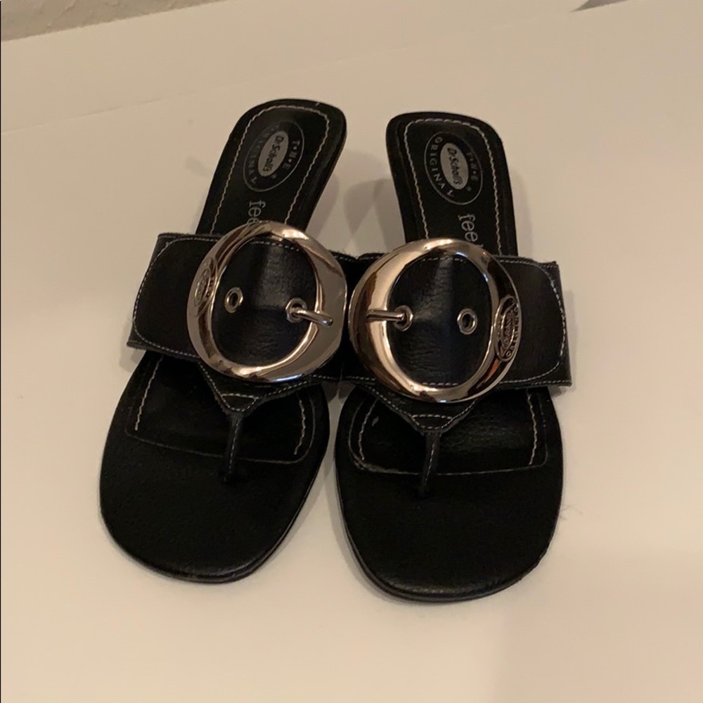 🔹DR SCHOLL’S black heeled sandal